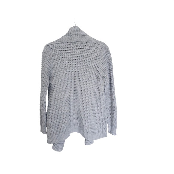 John + Jenn Chunky Knit S Cardigan Blue Cozy Oversized Lagenlook Boho Minimalist - Picture 3 of 16